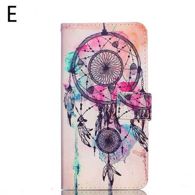 Colored Painting Side Flip PU Leather + Soft TPU Magnetic Buckle with Wallet Card Slots and Stand Case for iPhone Xs Max 6.5