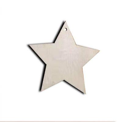 10PCS Snowflake Star Santa Claus Boots Bells Christmas Tree Hanging Wooden Decorations 