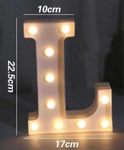 White Plastic 26 Letter LED Night Light Marquee Sign Alphabet Lighting Lamp Home Club Outdoor Indoor Wall  