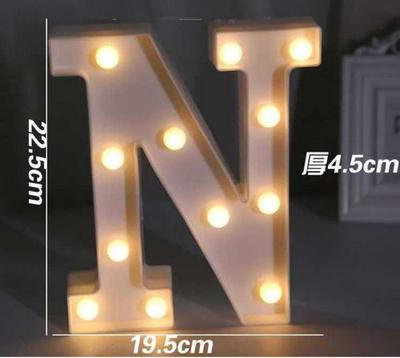 White Plastic 26 Letter LED Night Light Marquee Sign Alphabet Lighting Lamp Home Club Outdoor Indoor Wall  