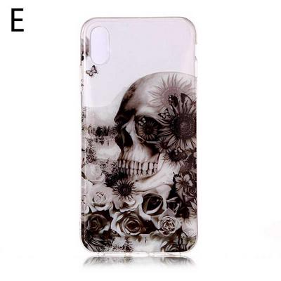 Colored Painting High Transparent Soft TPU Back Cover Case for iPhone Xs Max 6.5