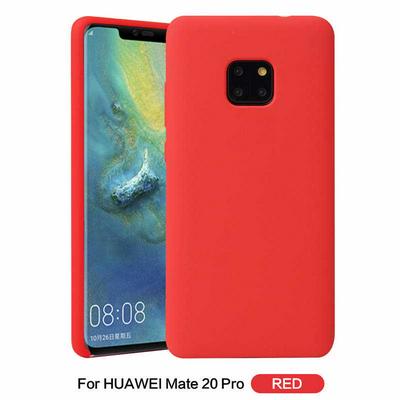 Solid Color Anti-Scratch Silky Soft Touch Silicone Back Cover Protective Case for Huawei Mate 20 Pro