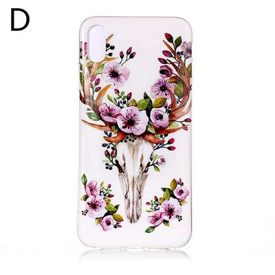 Colored Painting Fluorescence Noctilucent TPU Luminous Back Cover Case for iPhone Xs Max 6.5 