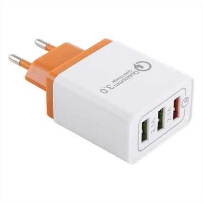 AR-QC-03 2.1A 3 USB Ports Quick Charger Travel Charging EU Plug HUB Charger