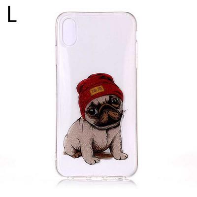 Colored Painting Planet Bling Glitter Powder Transparent Soft TPU Back Cover Case for iPhone X / XS