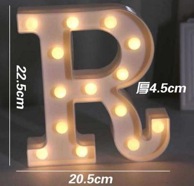 White Plastic 26 Letter LED Night Light Marquee Sign Alphabet Lighting Lamp Home Club Outdoor Indoor Wall  