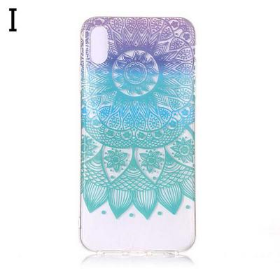 Colored Painting High Transparent Soft TPU Back Cover Case for iPhone Xs Max 6.5