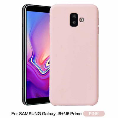 Solid Color Anti-Scratch Silky Soft Touch Silicone Back Cover Protective Case for Samsung Galaxy J6+ / J6 Plus