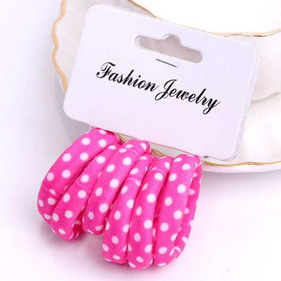 6 Pcs / Pack Cotton Print Floral High Elastic Elegance Hair Bands Hair Rings Hair Gum for Women Girls Hair Accessories