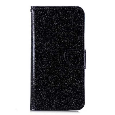 Bling Style Glitter Powder PU Leather + Soft TPU with Wallet Card Holder and Magnetic Buckle Case for Huawei Y6 (2018)