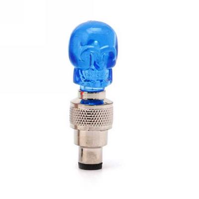 2pcs Skull Shape Valve Cap LED Light Wheel Tyre Lamp For Car Motorbike Bike Gas Lamp Warning Light