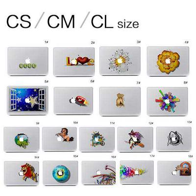 Anti-Scratch Creative Stick Interesting Stickers Funny Pictures Amusing Photos for Apple Macbook - 3D Colored Painting