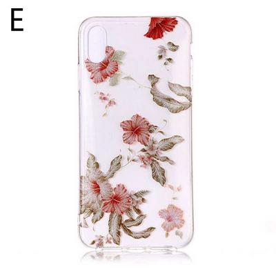 Colored Painting Planet Bling Glitter Powder Transparent Soft TPU Back Cover Case for iPhone X / XS