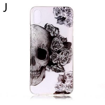 Colored Painting High Transparent Soft TPU Back Cover Case for iPhone Xs Max 6.5