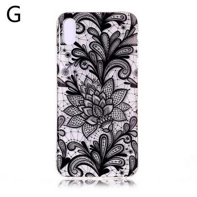 Colored Painting High Transparent Soft TPU Back Cover Case for iPhone Xs Max 6.5