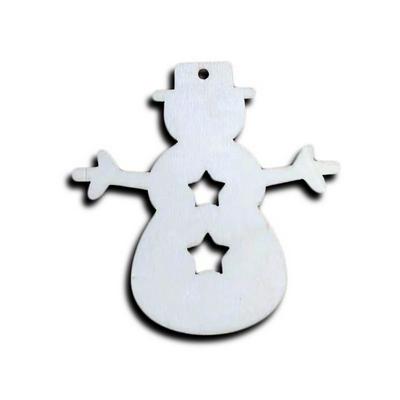 10PCS Snowflake Star Santa Claus Boots Bells Christmas Tree Hanging Wooden Decorations 