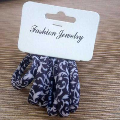 6 Pcs / Pack Cotton Print Floral High Elastic Elegance Hair Bands Hair Rings Hair Gum for Women Girls Hair Accessories