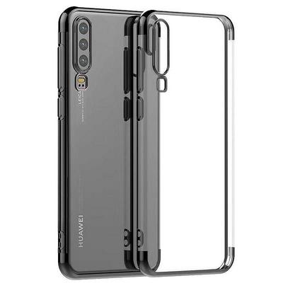 Three-Section Electroplated with Independent Buttons Soft TPU Back Cover Protective Case for Huawei P30