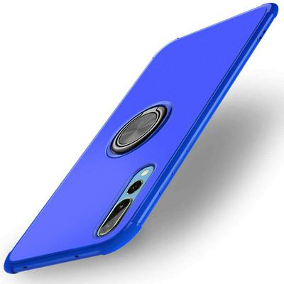 Solid Color with Stand Support Ring Soft TPU Back Cover Protective Case Ultrathin with Wireless Charging Function for Huawei P20 Pro