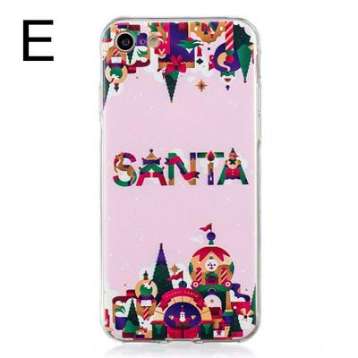 Christmas Tree Claus Colored Painting Ultrathin Soft TPU Back Cover Case for iPhone 7 / 8 