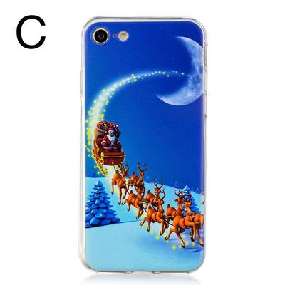 Christmas Tree Claus Colored Painting Ultrathin Soft TPU Back Cover Case for iPhone 7 / 8 