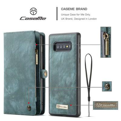 Caseme 008 Series Multi-Function PU Leather + Detachable TPU & PC Back Cover Card Slots with Hand Rope and Picture Frame Zipper Wallet Case for Samsung Galaxy S10 