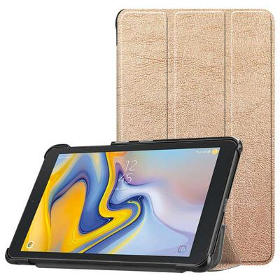 Solid Color Tri-Fold Folding Side Flip Shockproof Slim PU Leather + Hard PC with Stand Protective Case for Samsung Galaxy Tab A 8.0 (2018) T387
