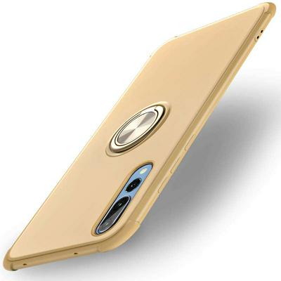 Solid Color with Stand Support Ring Soft TPU Back Cover Protective Case Ultrathin with Wireless Charging Function for Huawei P20 Pro