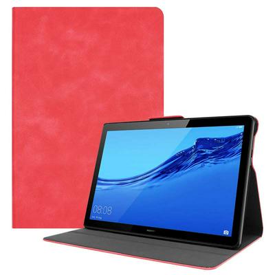 Cowhide Pattern Side Flip Shockproof PU Leather + Hard PC with Stand Protective Case for Huawei MediaPad T5 10 