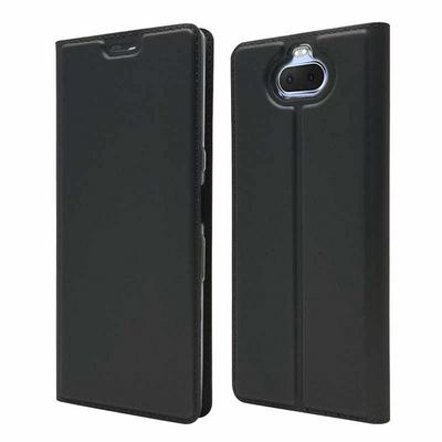 Voltage Solid Color Side Flip Shockproof PU Leather + Transparent Soft TPU with Card Slot and Stand Protective Case for Sony Xperia 10 / XA3