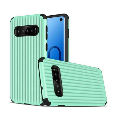 Suitcase Shaped UV Varnish Process Shockproof Detachable 2 in 1 Hard PC + Soft TPU Back Cover Protective Case for Samsung Galaxy S10