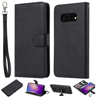 Car Hold Available Solid Color PU Leather + Detachable TPU with Wallet Card Slots Picture Frame and Magnetic Buckle Case for Samsung Galaxy S10 Lite