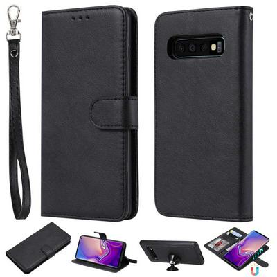 Car Hold Available Solid Color PU Leather + Detachable TPU with Wallet Card Slots Picture Frame and Magnetic Buckle Case for Samsung Galaxy S10 