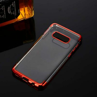 Three-Section Electroplated with Independent Buttons Soft TPU Back Cover Protective Case for Samsung Galaxy S10