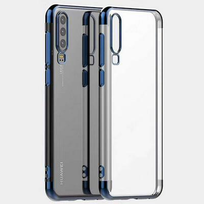 Three-Section Electroplated with Independent Buttons Soft TPU Back Cover Protective Case for Huawei P30