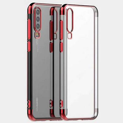 Three-Section Electroplated with Independent Buttons Soft TPU Back Cover Protective Case for Huawei P30