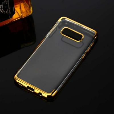 Three-Section Electroplated with Independent Buttons Soft TPU Back Cover Protective Case for Samsung Galaxy S10