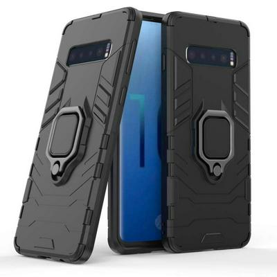 Black Panther 3 in 1 Detachable Hard PC + Soft TPU Hybrid with Magnetic Ring Holder Back Cover Protective Case for Samsung Galaxy S10