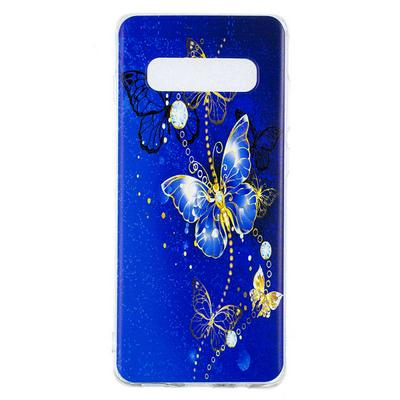 Painted High Transparent Anti-Scratch Soft TPU Back Cover Protective Case for Samsung Galaxy S10+ / S10 Plus