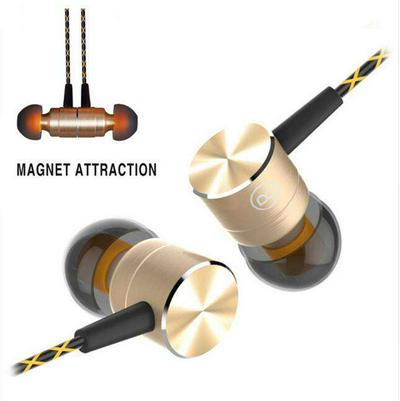 Magnetic Earphone HIFI Fever In-Ear Earphone Transient Metal Headset Heavy Low Quality Earbuds Virulent Voice 