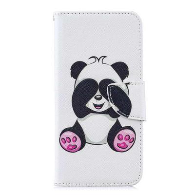 Painted Shockproof Anti-Scratch Side Flip PU Leather + Soft TPU Card Slots with Magnetic Buckle and Stand Wallet Protective Case for Huawei Honor 8A