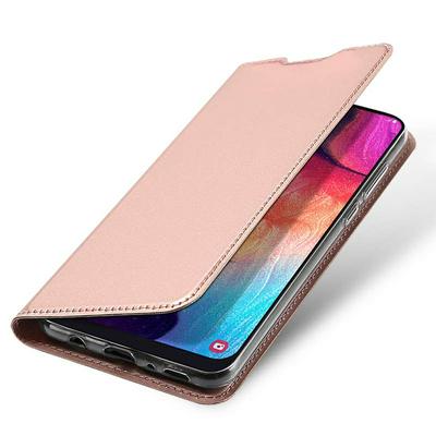 DUX DUCIS Skin Pro Series Side Flip Magnet Adsorption PU Leather + Soft TPU with Card Slot and Stand Protective Case for Samsung Galaxy A50 
