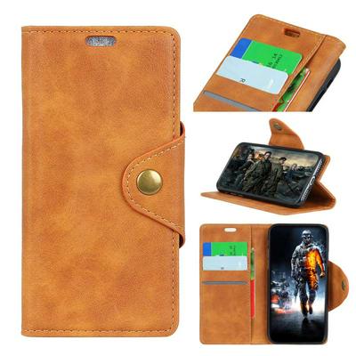 Solid Color PU Leather + Soft TPU Card Slots with Stand Support Wallet Copper Buckle Protective Case for Phone XR 6.1 
