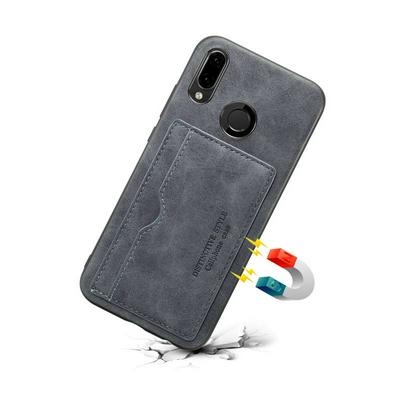 Anti-Drop Anti-Scratch PU Leather Coated Soft TPU with Magnetic Double Card Slot and Stand Back Cover Case for Huawei P30 Lite