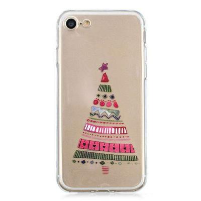 Cartoon Christmas Series Ultra Slim Transparent Anti-Scratch Soft TPU Back Cover Protective Case for iPhone 7 / 8
