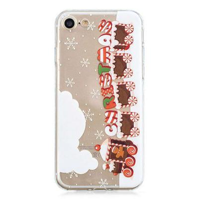 Cartoon Christmas Series Ultra Slim Transparent Anti-Scratch Soft TPU Back Cover Protective Case for iPhone 7 / 8