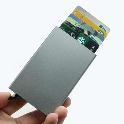 Aluminum Alloy Credit Card Wallet Pop Up RFID Blocking Anti-Theft Card Holder Business Wallet 