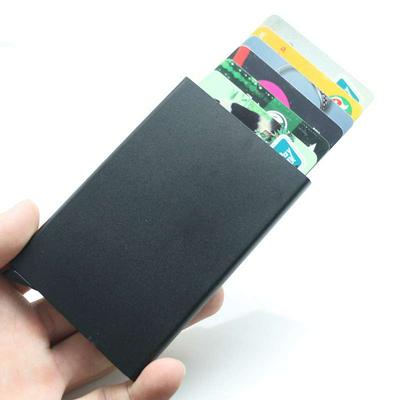 Aluminum Alloy Credit Card Wallet Pop Up RFID Blocking Anti-Theft Card Holder Business Wallet 