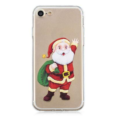 Cartoon Christmas Series Ultra Slim Transparent Anti-Scratch Soft TPU Back Cover Protective Case for iPhone 7 / 8