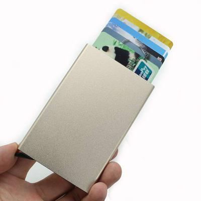 Aluminum Alloy Credit Card Wallet Pop Up RFID Blocking Anti-Theft Card Holder Business Wallet 